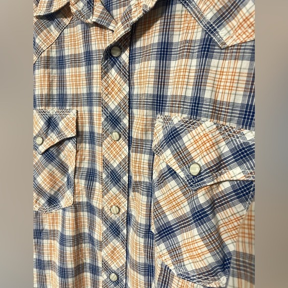 Wrangler 20X Competition Advanced Comfort Plaid Pearl Snap Western Shirt Mens L - Picture 3 of 10